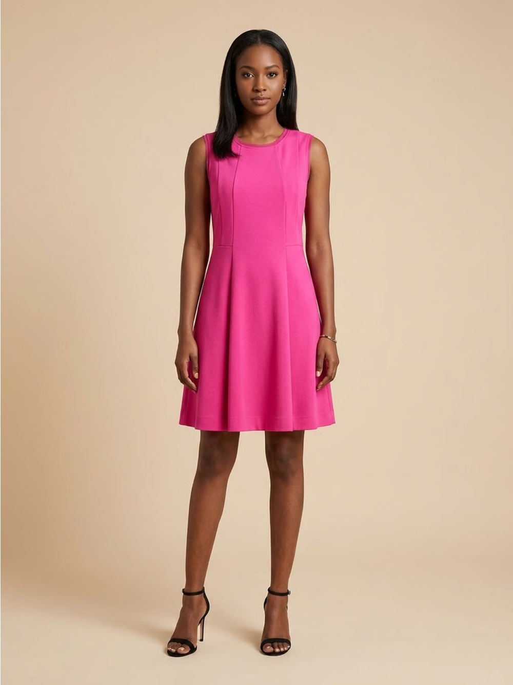 TALBOTS | Fuchsia Sleeveless A-Line Dress Sz 10